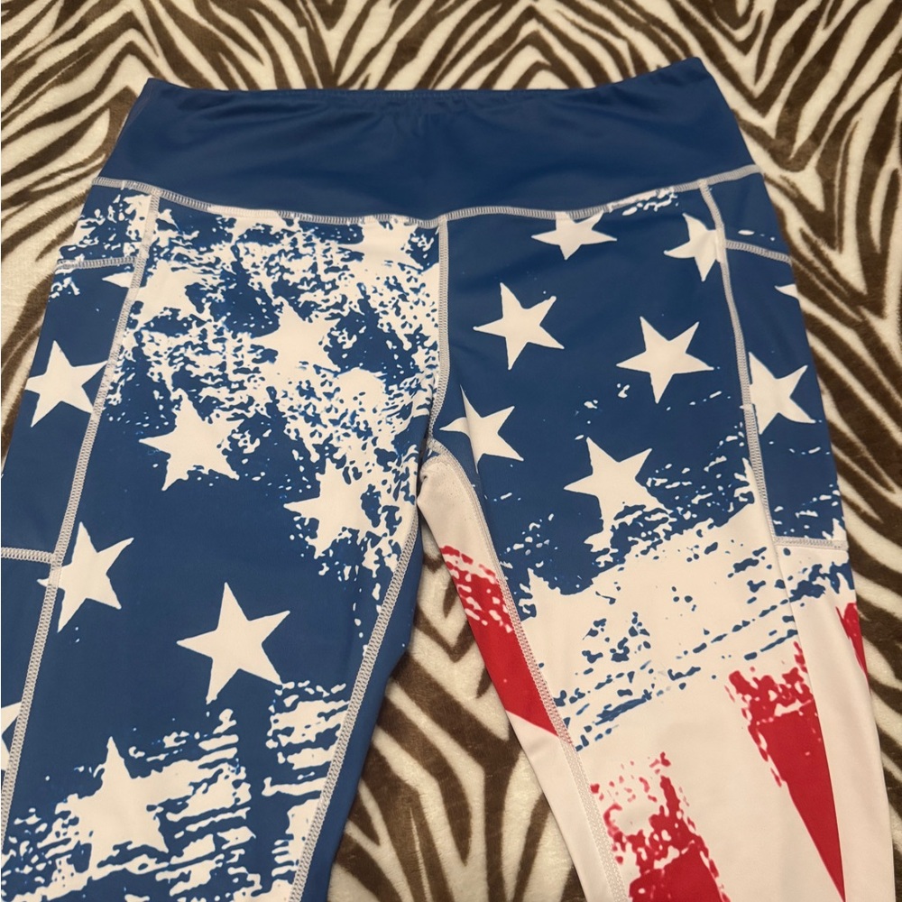Patriotic Star Leggings CVG • LIKE NEW CONDITION